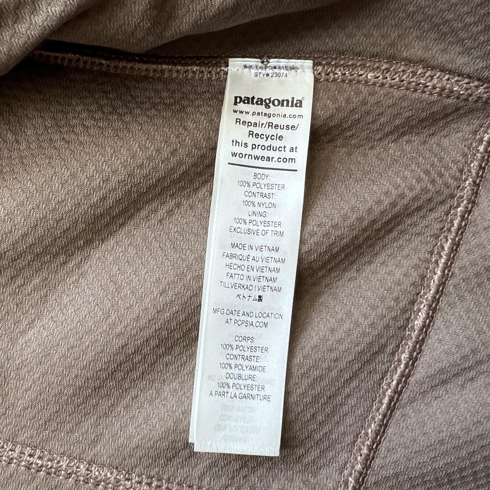Patagonia Classic Retro-X Pampas Tan Fleece Zip Jacket Womens M Brown Outdoor - Picture 7 of 14